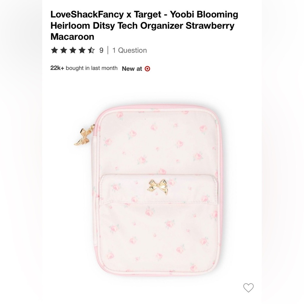 LoveShackFancy x Target yoobi blooming heirloom tech organizer